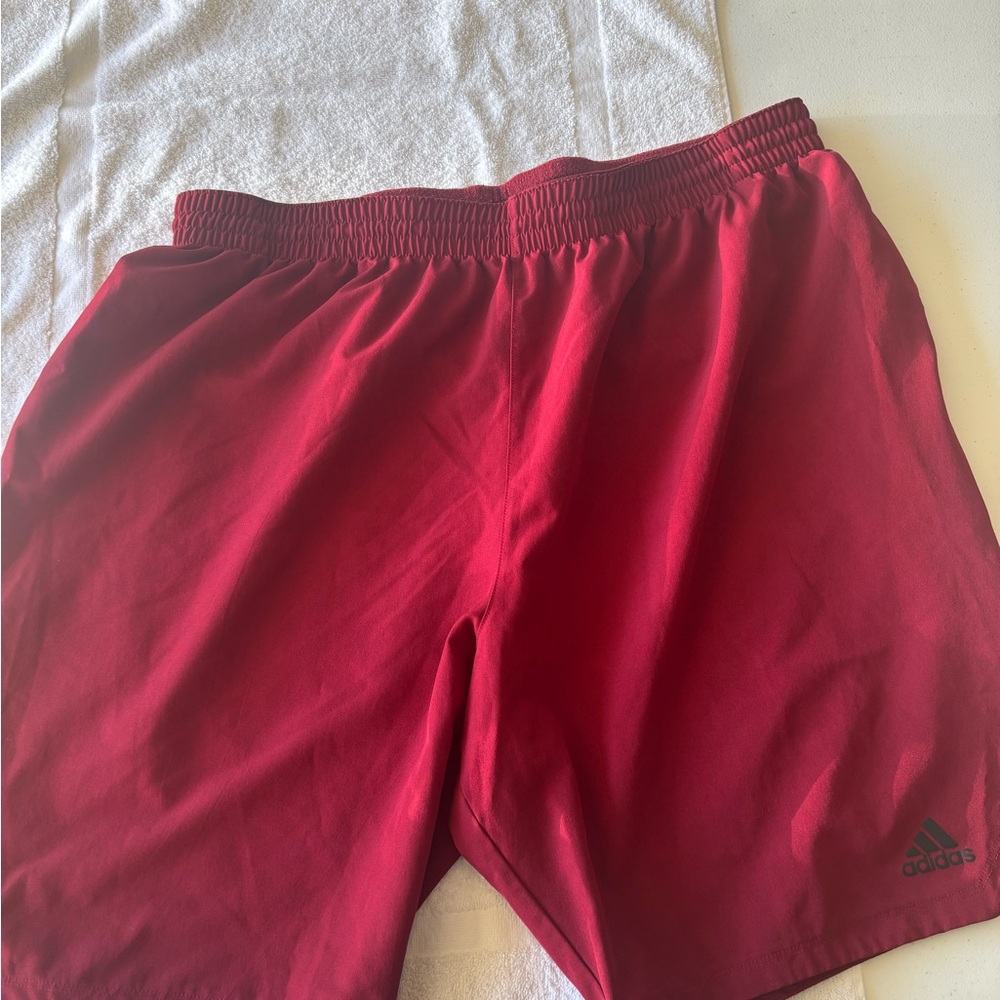 Adidas Climalite Men's Deep Red Athletic Shorts
